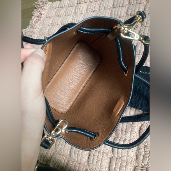 NWOT Calvin Klein Gabrianna Mini Bubble Lamb Bag in Black - Picture 7 of 11